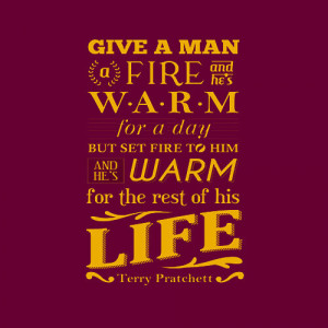 Give a Man a Fire T-shirt logo